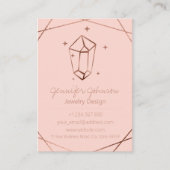 Carte de visite rose Gold Foil Bijouterie (Devant)