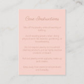 Carte de visite rose Gold Foil Bijouterie (Dos)