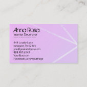 Carte De Visite *~* Rose Gold Foil bleu rose géométrique moderne (Dos)