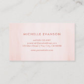 Carte De Visite Rose Gold Foil Lotus Flower Blush Rose (Dos)