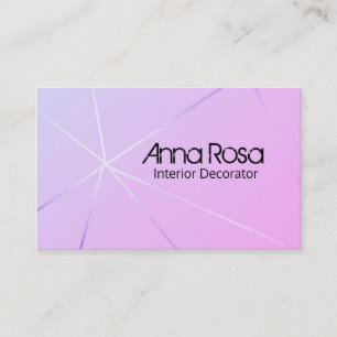 Carte De Visite *~* Rose Gold Foil rose bleu moderne géométrique