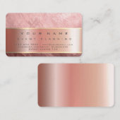 Carte De Visite Rose Gold Foil Texture Foil Métal Rose (Devant / Derrière)