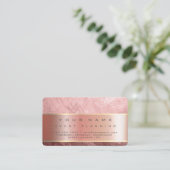 Carte De Visite Rose Gold Foil Texture Foil Métal Rose (Debout devant)