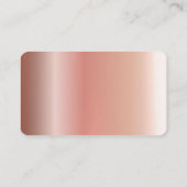 Carte De Visite Rose Gold Foil Texture Foil Métal Rose (Dos)