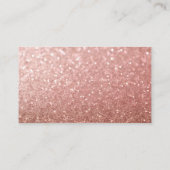 Carte De Visite Rose Gold Glitter Classy Cleaning Services (Dos)
