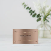 Carte De Visite Rose-gold image of faux métallc background (Debout devant)