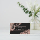 Carte De Visite Rose Gold Ink Moderne Élégant Professionnel (Debout devant)