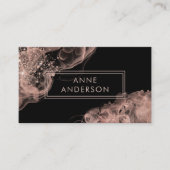 Carte De Visite Rose Gold Ink Moderne Élégant Professionnel (Devant)