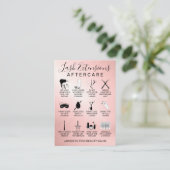 Carte De Visite Rose Gold Lash Extensions métalliques Aftercare Ic (Debout devant)