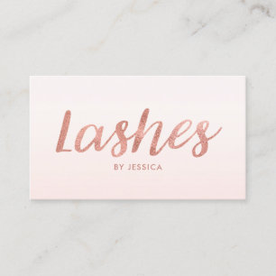 Carte De Visite Rose Gold Lashes Beauté Salon Cosmetologue