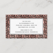 Carte de visite rose Gold Leopard (Dos)