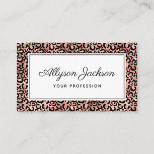 Carte de visite rose Gold Leopard