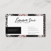 Carte De Visite Rose Gold Leopard Hello Gorgeous Ajouter votre log (Dos)