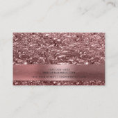 Carte De Visite Rose Gold Liquid Chrome Metallic Glam Chic (Dos)