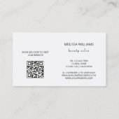 Carte De Visite Rose Gold Luxe Fleur 3D (Dos)