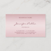 Carte De Visite Rose Gold manuscrit Script élégant moderne tendanc (Devant)