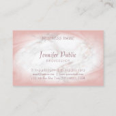Carte De Visite Rose Gold Marble Élégant Script manuscrit Moderne (Dos)