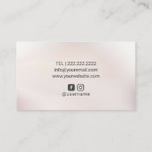 Carte De Visite Rose Gold Marble Géométrique Lotus Planification d (Dos)