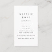 Carte De Visite Rose Gold Marquee Vertical (Dos)