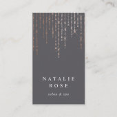 Carte De Visite Rose Gold Marquee Vertical (Devant)