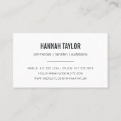 Carte De Visite Rose Gold Microphone Voice Actor (Dos)