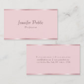 Carte De Visite Rose Gold Modern écriture manuscrite Script Modèle (Devant / Derrière)