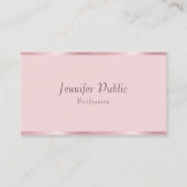 Carte De Visite Rose Gold Modern écriture manuscrite Script Modèle (Devant)