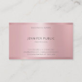Carte De Visite Rose Gold Modern Elegant Modèle professionnel (Dos)