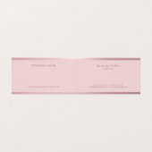 Carte De Visite Rose Gold Modern manuscrit Nom de script élégant (Intérieur déplié)
