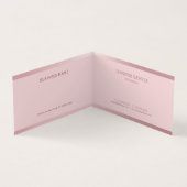 Carte De Visite Rose Gold Modern manuscrit Nom de script élégant (Intérieur)