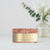 Carte De Visite Rose Gold Modern Professional Business Consultant (Debout devant)