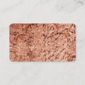 Carte De Visite Rose Gold Modern Professional Business Consultant (Dos)