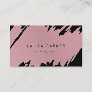 Carte De Visite Rose Gold Modern Splatter Professional Élégant