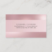 Carte De Visite Rose Gold Moderne Élégant Simple Professionnel (Dos)