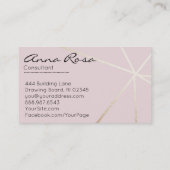 Carte De Visite *~* Rose Gold Moderne Foil tendance rose géométriq (Dos)