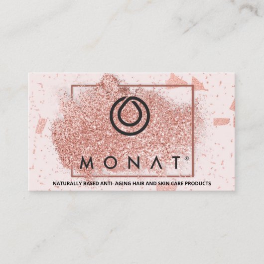 Carte de visite rose Gold Monat (Devant)