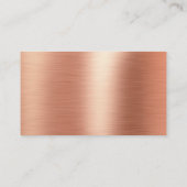 Carte De Visite Rose Gold Monogramme Mariage Réception Boisson Bil (Dos)