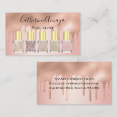 Carte De Visite Rose Gold Nail Polonais (Devant / Derrière)