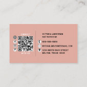 Carte De Visite Rose Gold Nails Parties scintillant Dripography Na (Dos)