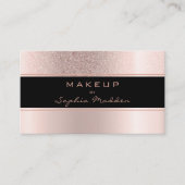 Carte De Visite Rose Gold Ombre Parties scintillant tendance (Devant)