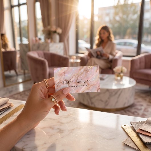 Carte de visite Rose Gold Opal