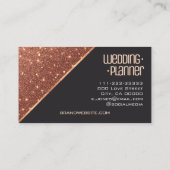 Carte De Visite Rose Gold Parties scintillant Étoiles Étoiles Luxu (Dos)