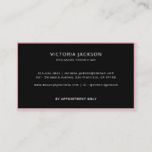 Carte De Visite Rose Gold Parties scintillant Eyelashes Technicien (Dos)