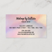 Carte De Visite Rose Gold Parties scintillant Iridescente Lips maq (Dos)