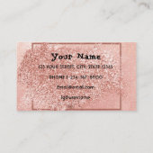 Carte De Visite Rose Gold Parties scintillant Silver Drivers Bea (Dos)