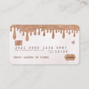 Carte De Visite Rose Gold Pearl Cuivre Parties scintillant de luxe