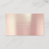 Carte De Visite Rose Gold Pearly Minimal Silk Metallic Blanc (Devant)