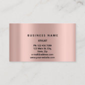 Carte De Visite Rose Gold Pearly Nails Lashes Vip Metallic (Dos)