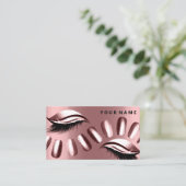 Carte De Visite Rose Gold Pearly Nails Lashes Vip Metallic (Debout devant)