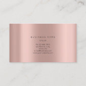 Carte De Visite Rose Gold Pearly Poligonal Frame Lux Copper Peach (Dos)